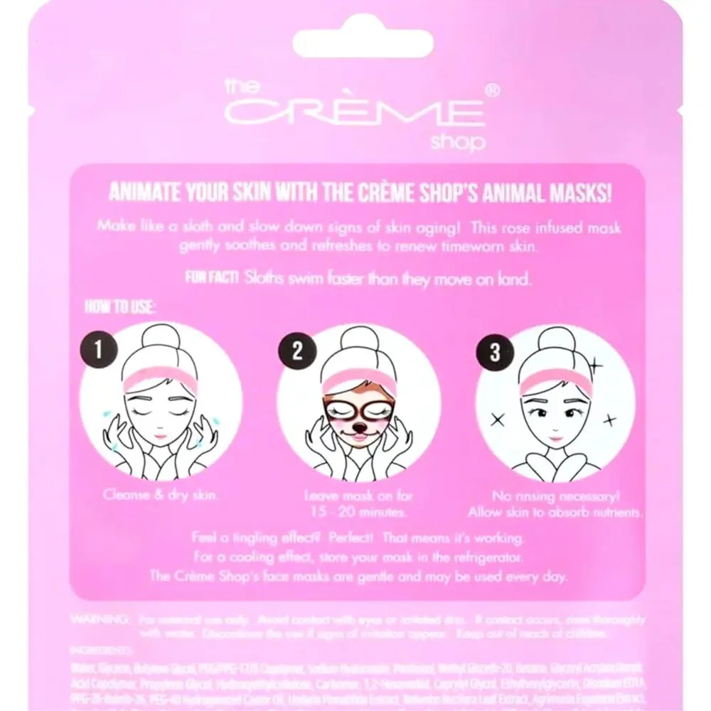 The Creme Shop Slow Down Skin Sloth Face Masks (Set of 2)